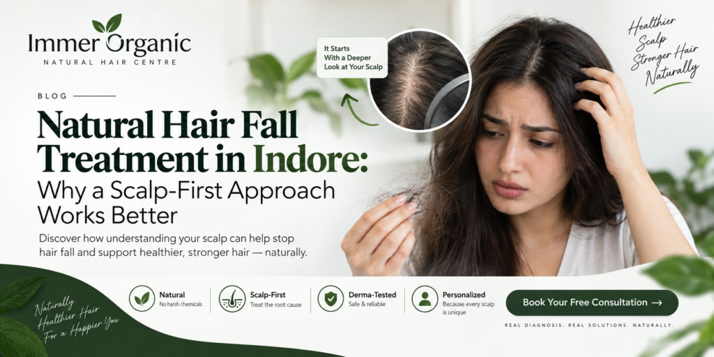 Natural hair fall treatment in Indore with scalp-first approach